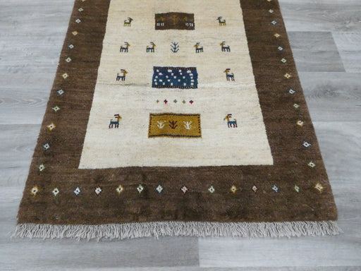 Authentic Persian Hand Knotted Gabbeh Rug Size: 118 x 84cm- Rugs Direct