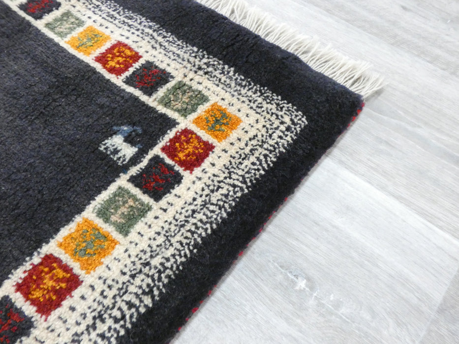 Authentic Persian Hand Knotted Gabbeh Rug Size: 119 x 77cm- Rugs Direct
