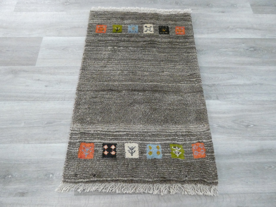 Authentic Persian Hand Knotted Gabbeh Rug Size: 95 x 61cm- Rugs Direct