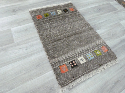 Authentic Persian Hand Knotted Gabbeh Rug Size: 95 x 61cm- Rugs Direct