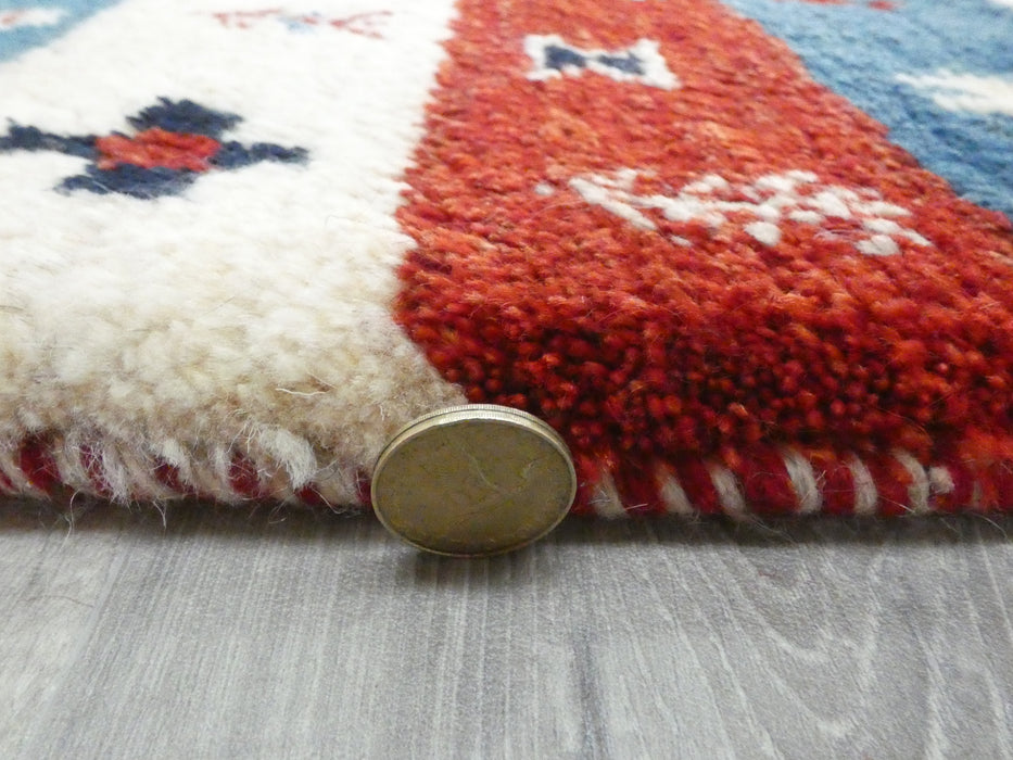 Authentic Persian Hand Knotted Gabbeh Rug Size: 94 x 61cm- Rugs Direct
