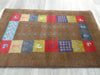 Authentic Persian Hand Knotted Gabbeh Rug Size: 91 x 56cm- Rugs Direct