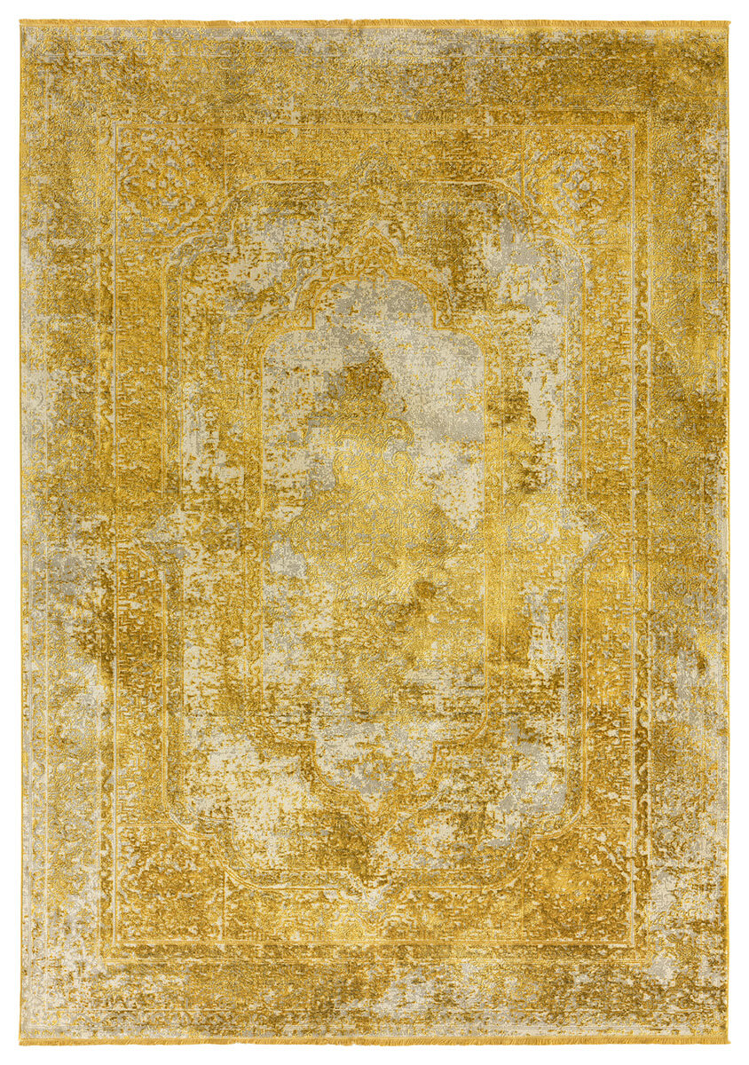 Warm Yellow Colour Overdyed Design Rug — Rugs Direct