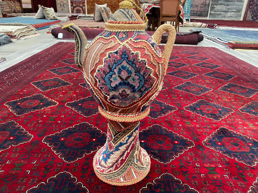 Handwoven Rug Covered Unglazed Terracotta Teapot With Incised , Decorative Teapot from Iran - Rugs Direct