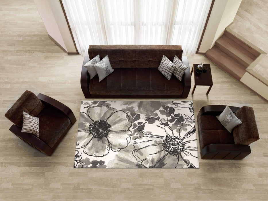 Gorgeous Floral Design Infinity Rug Size: 133x 195cm - Rugs Direct