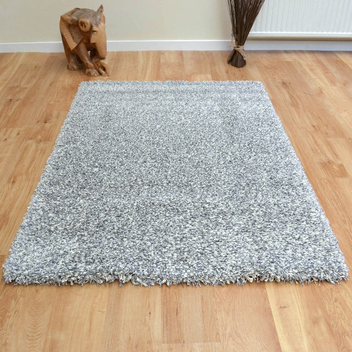 Twilight Pearl Silver Ivory Mix Shaggy Rug-Shaggy Rug-Rugs Direct