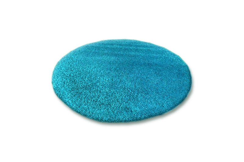 Dream Shaggy Turquoise Colour Turkish Round Rug — Rugs Direct