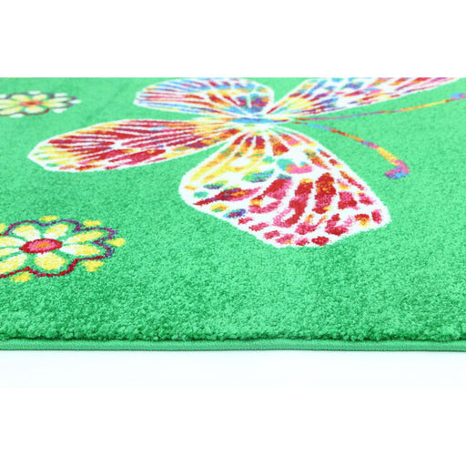 Butterfly Design Kids Rug Size: 120 x 170cm - Rugs Direct