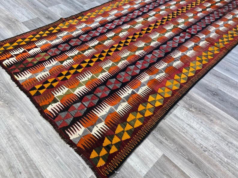 Vintage Hand Made Turkish Mut Kilim Rug Size: 354 x 163cm - Rugs Direct