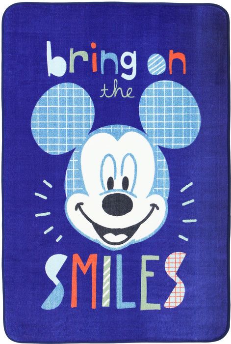 Kids Mat "Mickey Smile" Size: 100 x 150cm - Rugs Direct