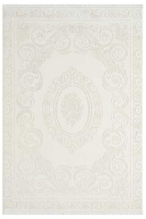 Luxurious Designer White Colour Rug - Rugs Direct