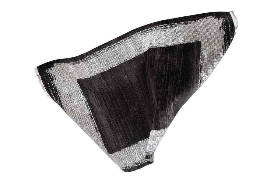 Luxurious Designer Black & Light Grey Colour Rug - Rugs Direct